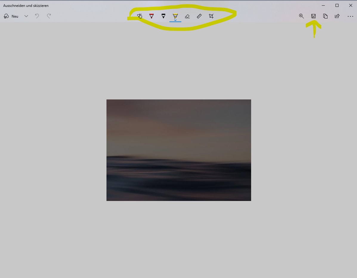 Screenshot bearbeiten