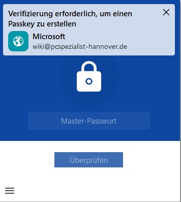 MFA mit Passkey einrichten 4