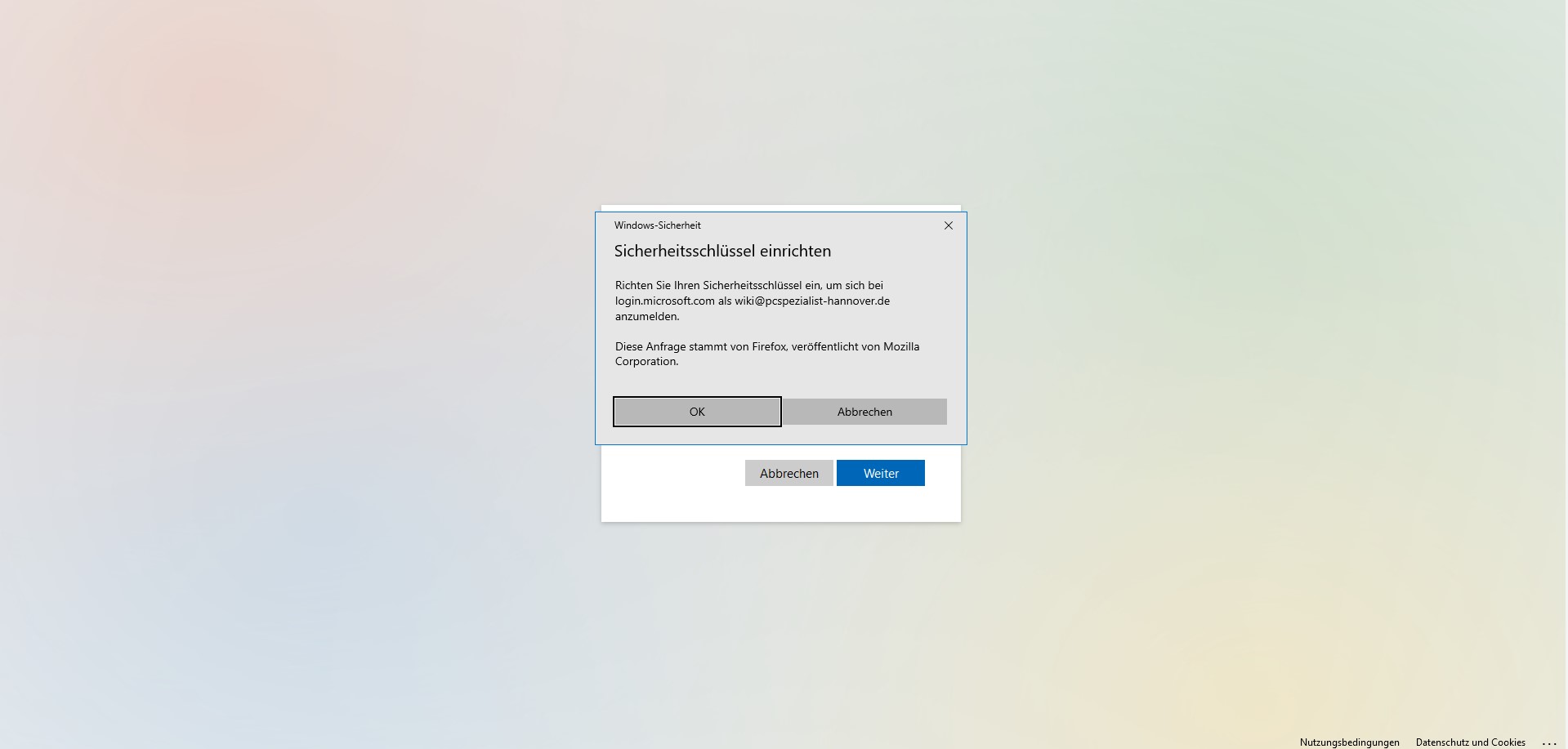 MFA mit Sicherheitsschlüssel einrichten 4