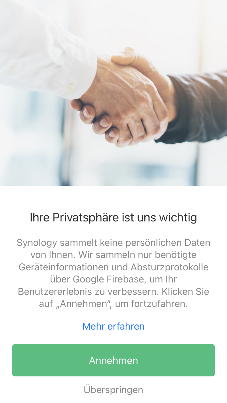 Synology Chat iOS Anmeldung 2