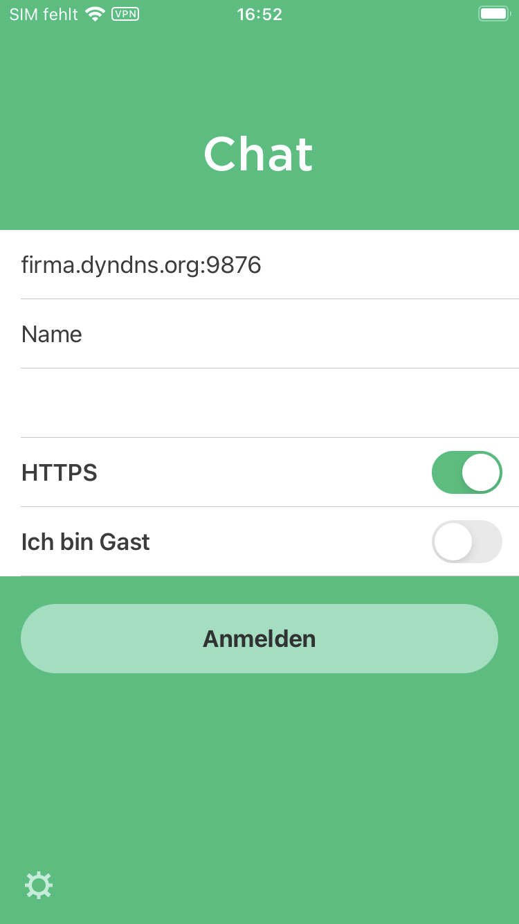 Synology Chat iOS Anmeldung 3