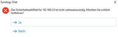 Synology Chat Windows Anmeldung 2