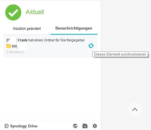 Synology Drive: interne Freigabe 3