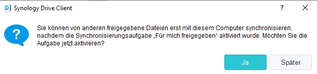 Synology Drive: interne Freigabe 4