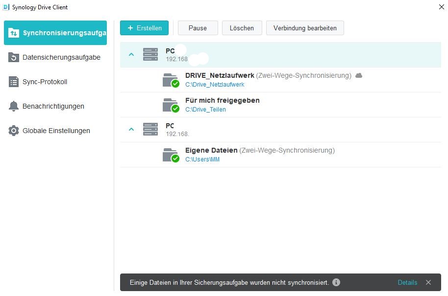 Synology Drive: interne Freigabe 6
