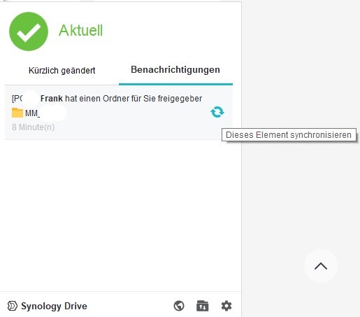 Synology Drive: interne Freigabe 7