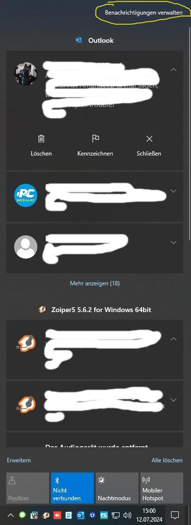 Benachrichtigungscenter 2