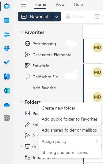 OWA - Open Shared Mailbox 1